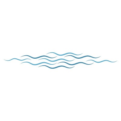 水波符号和图标模板