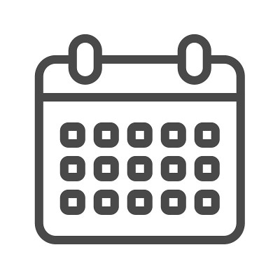日历细线矢量图标
