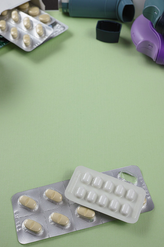哮喘，过敏，疾病缓解概念，沙丁胺醇吸入器