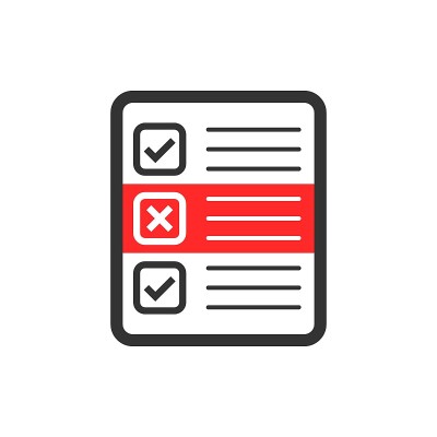 Questionnaire icon in flat style. Online survey ve