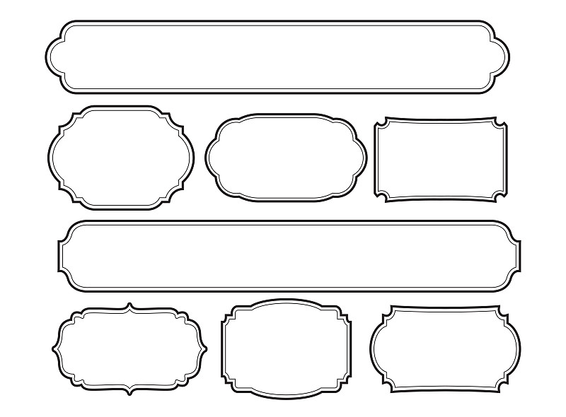 一套框架边框设计复古