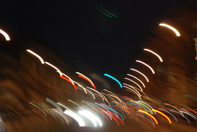2007年3月1日，德国，柏林的夜间灯光印象