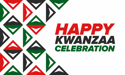 Kwanzaa Happy Celebration. African and African-Ame