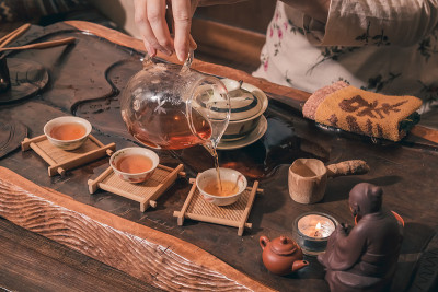 茶道由师傅表演