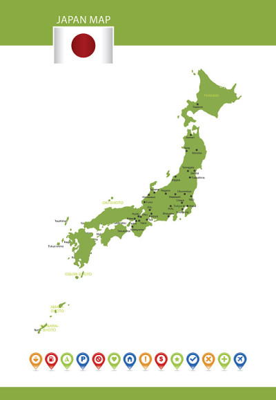 日本矢量地图