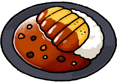【手绘食物插图】咖喱肉排插图