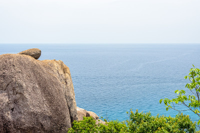 高角度查看海的背景