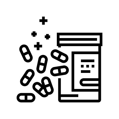 药物痛风治疗线图标矢量插图
