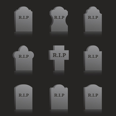 带有RIP的矢量墓碑