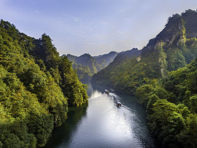 划船湖，张家界国家公园，它是一个美丽的地方游览