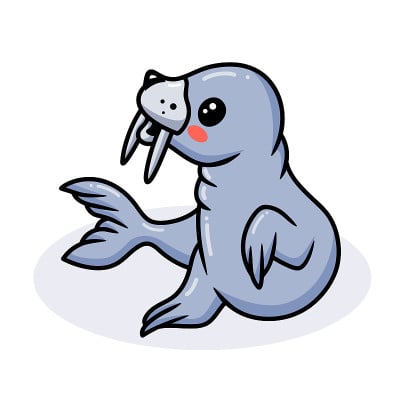 可爱的小海象卡通造型