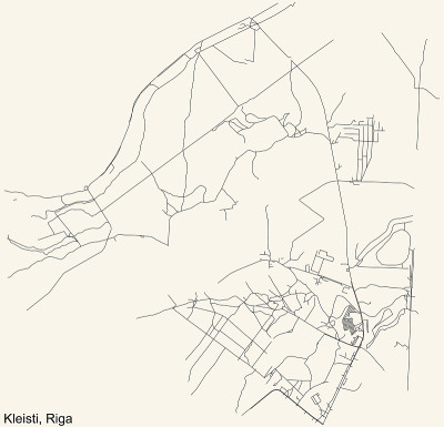 拉脱维亚里加Kleisti街区的街道道路图