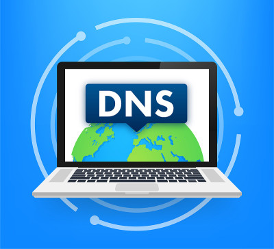 DNS域名系统服务器。全球通信网络概念。网络搜索的概念。矢量插图。