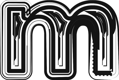 抽象的字母m