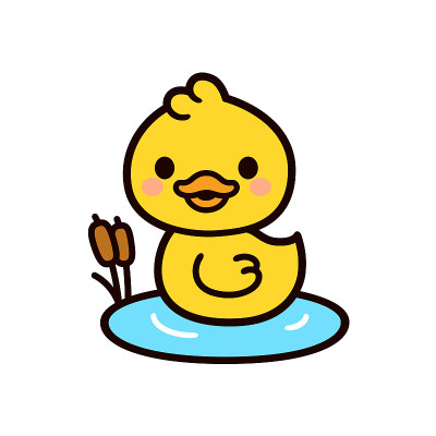 可爱的卡通小鸭子