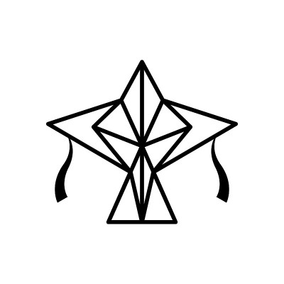 风筝图标设计模板矢量孤立