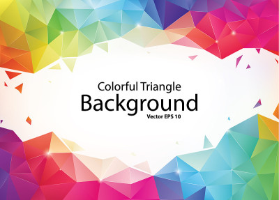 Colorful Geometric Triangle Backgraund