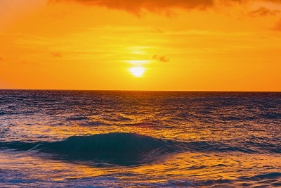 加勒比海日落