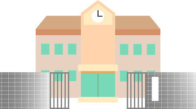 日本公立学校大楼设有校门