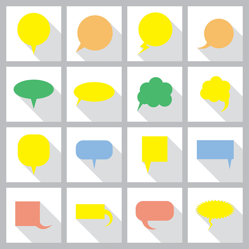 Set of comic speech bubbles. Speech bubble for des