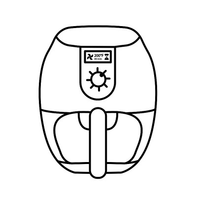 空气炸锅厨房矢量图标可编辑stroke