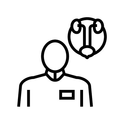 泌尿科专科医师线图标矢量插图