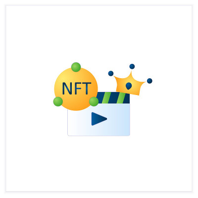 NFT视频平面图标