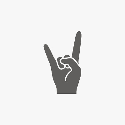 摇滚的标志。重摇滚图标