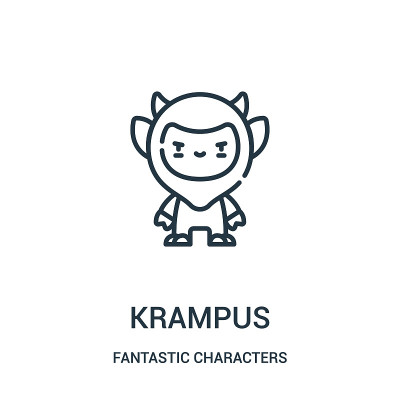 krampus icon vector from fantastic characters coll