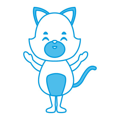 可爱的卡通猫