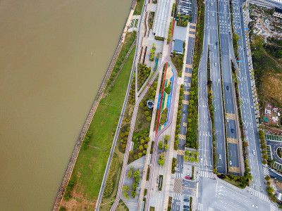 航空摄影鸟瞰城市