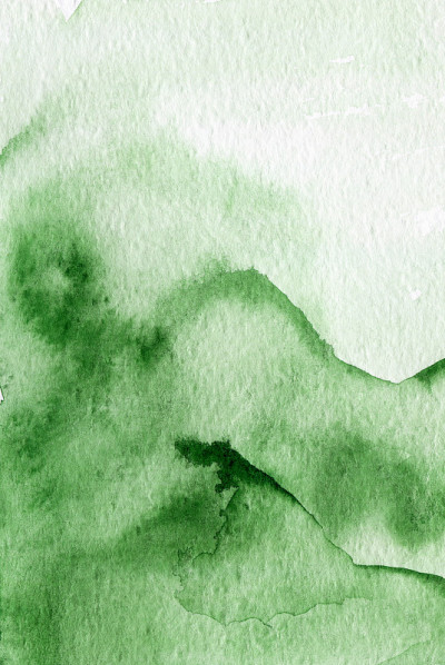 抽象绿色水彩画布文本，标志。手绘水彩背景