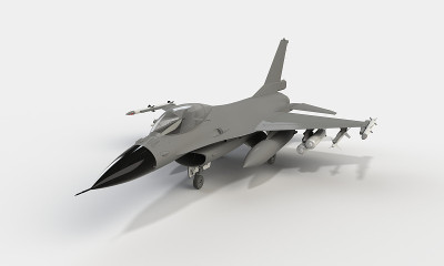 F-16孤立在白色区域