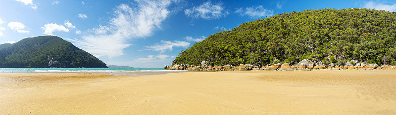 海豹湾海滩全景图