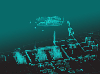 海港方案。3 d渲染