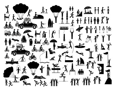 Set of People icon activities