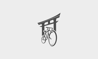 简单的日本自行车图标