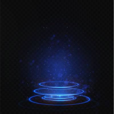 GUI, UI虚拟现实投影仪。抽象的全息图技术。向量