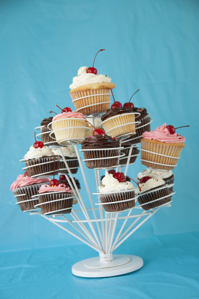 Assorted Cupcakes on Display