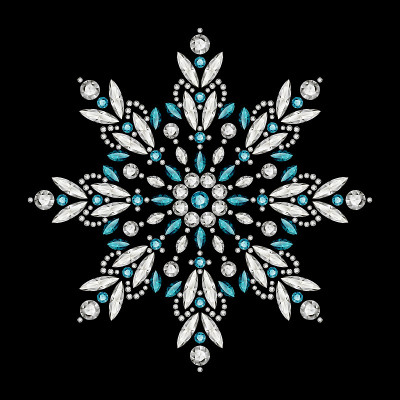 复古珠宝雪花图案