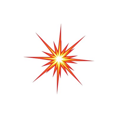 爆炸图标矢量插图