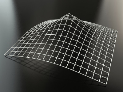 地形景观，线框3D插图