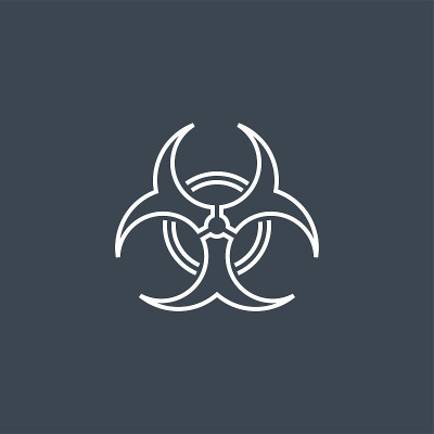 生物危害矢量图标
