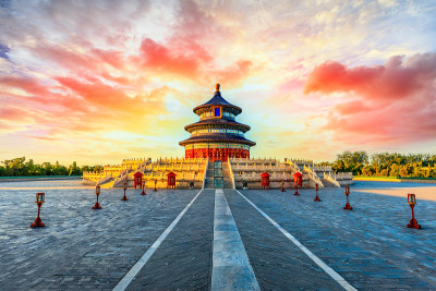 中国北京的天坛。