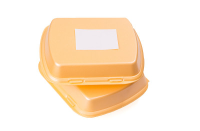 聚苯乙烯泡沫食品容器与不干胶纸