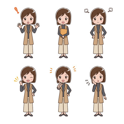 女性构成的插图