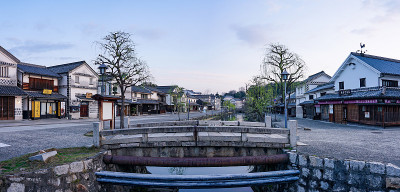 一个春天的早晨，安静的仓卷比kan历史街区