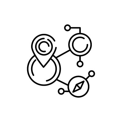 位置矢量轮廓插图。