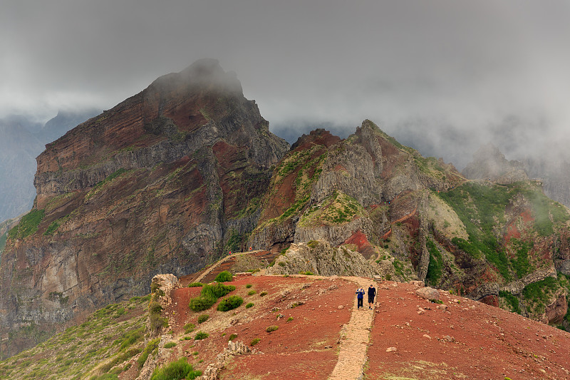 马德拉山区的暴风雨天气