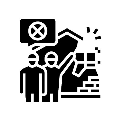建筑strip out字形图标矢量插图